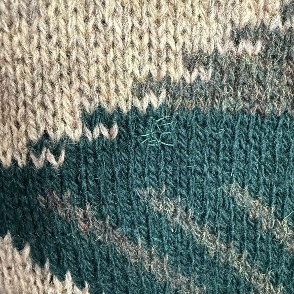 Vtg 90s Y2K Structure Men's Wool Sweater Aztec Southwest M Grandpacore Chunky - Picture 8 of 9